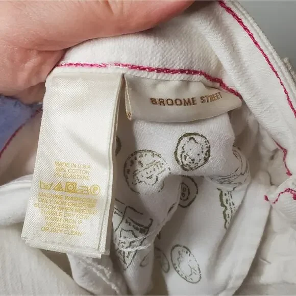 🔥 Kate Spade Play Hooky Broome Street White Skinny Jeans Women's 28 Mid Rise - Picture 8 of 16